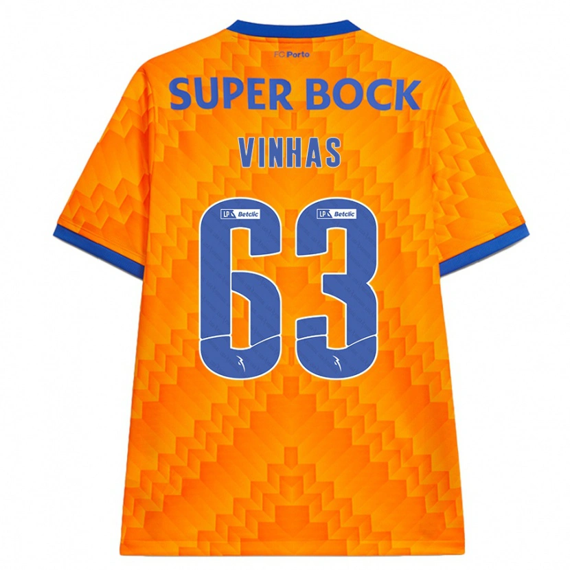 Danxen Mann David Vinhas #63 Oransje Bortetrøye Drakt Trøye 2024/25 Skjorter T-Skjorte