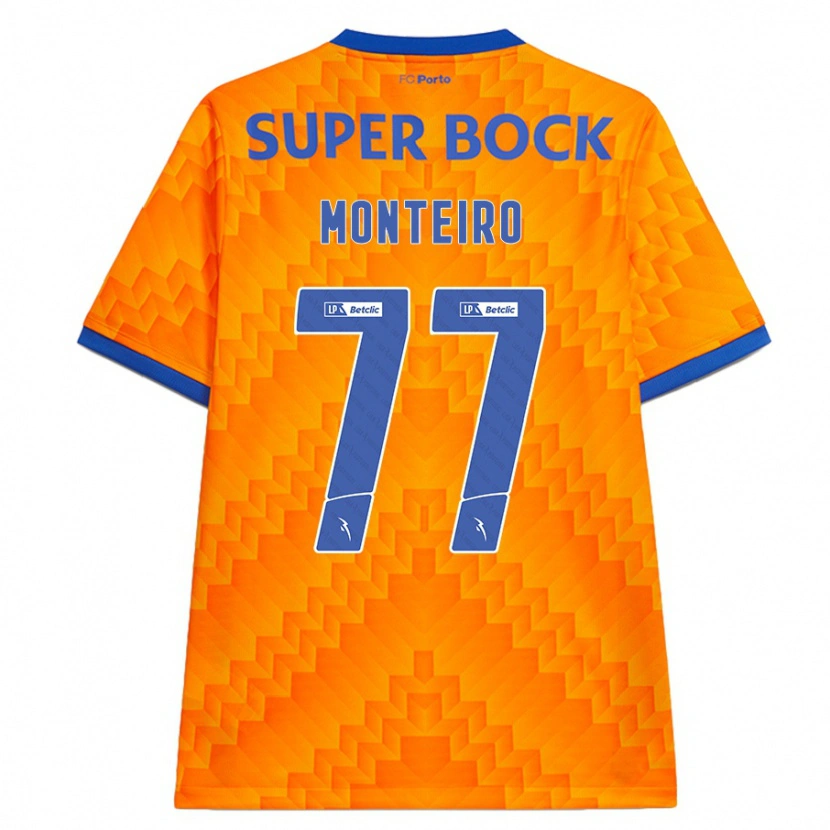 Danxen Mann Rui Monteiro #77 Oransje Bortetrøye Drakt Trøye 2024/25 Skjorter T-Skjorte