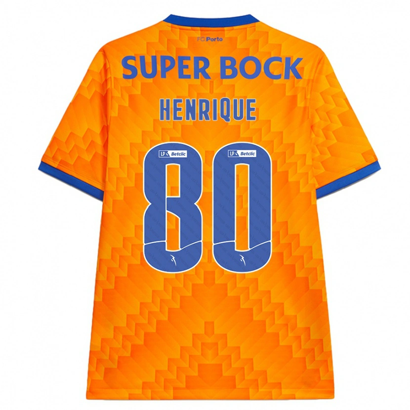 Danxen Mann Kaio Henrique #80 Oransje Bortetrøye Drakt Trøye 2024/25 Skjorter T-Skjorte