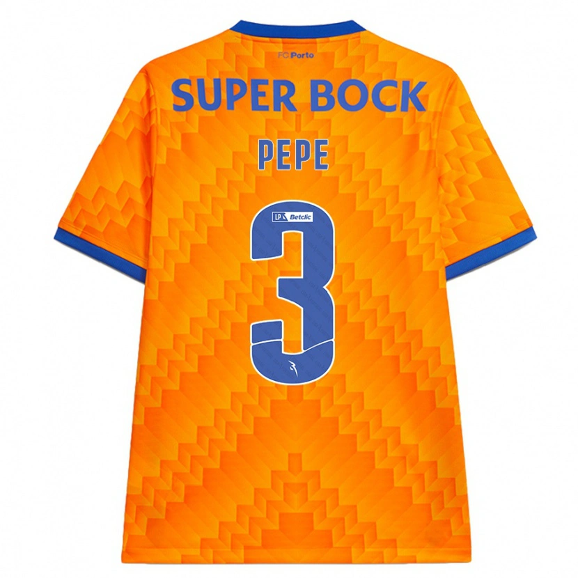 Danxen Mann Pepe #3 Oransje Bortetrøye Drakt Trøye 2024/25 Skjorter T-Skjorte