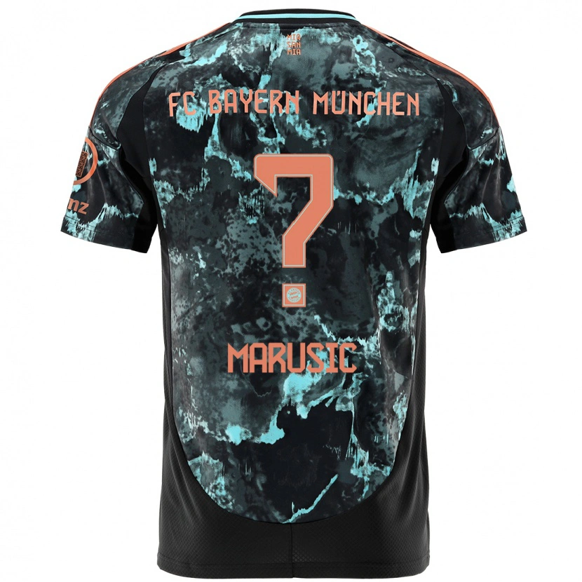 Danxen Mann Gabriel Marusic #0 Svart Bortetrøye Drakt Trøye 2024/25 Skjorter T-Skjorte