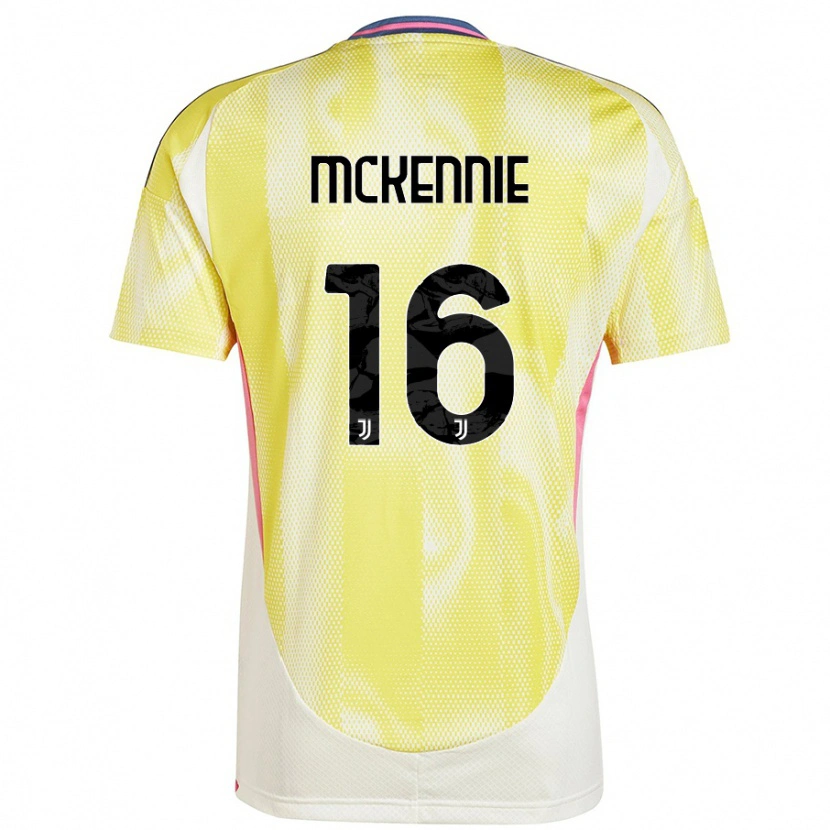 Danxen Mann Weston Mckennie #16 Solgul Bortetrøye Drakt Trøye 2024/25 Skjorter T-Skjorte