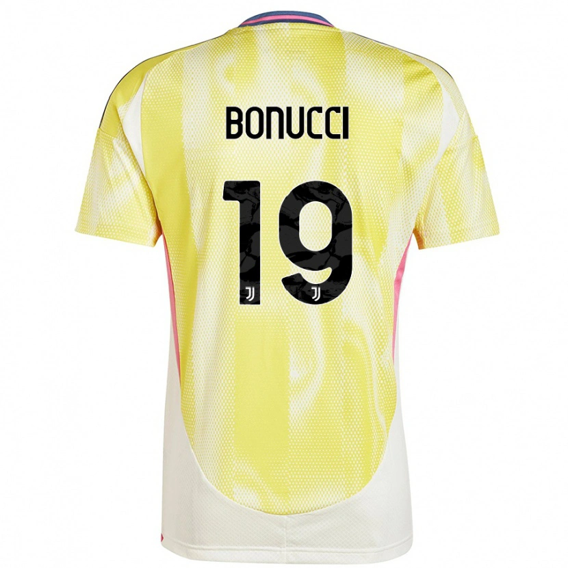 Danxen Mann Leonardo Bonucci #19 Solgul Bortetrøye Drakt Trøye 2024/25 Skjorter T-Skjorte