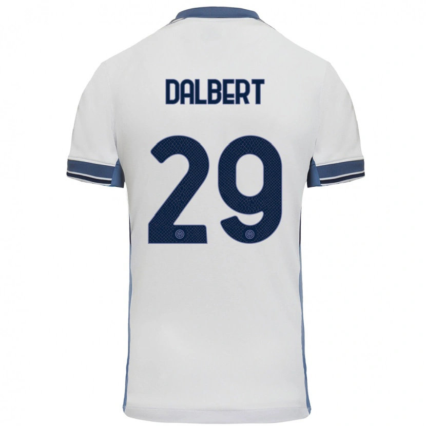 Danxen Mann Dalbert #29 Hvit Grå Bortetrøye Drakt Trøye 2024/25 Skjorter T-Skjorte
