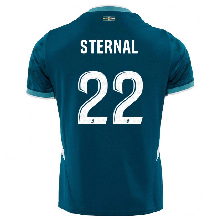 Danxen Mann Enzo Sternal #22 Turkis Blå Bortetrøye Drakt Trøye 2024/25 Skjorter T-Skjorte