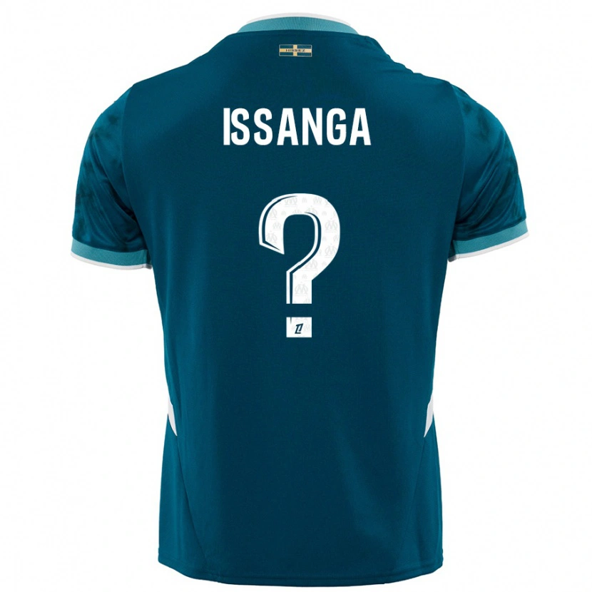 Danxen Mann Alexandre Issanga #0 Turkis Blå Bortetrøye Drakt Trøye 2024/25 Skjorter T-Skjorte