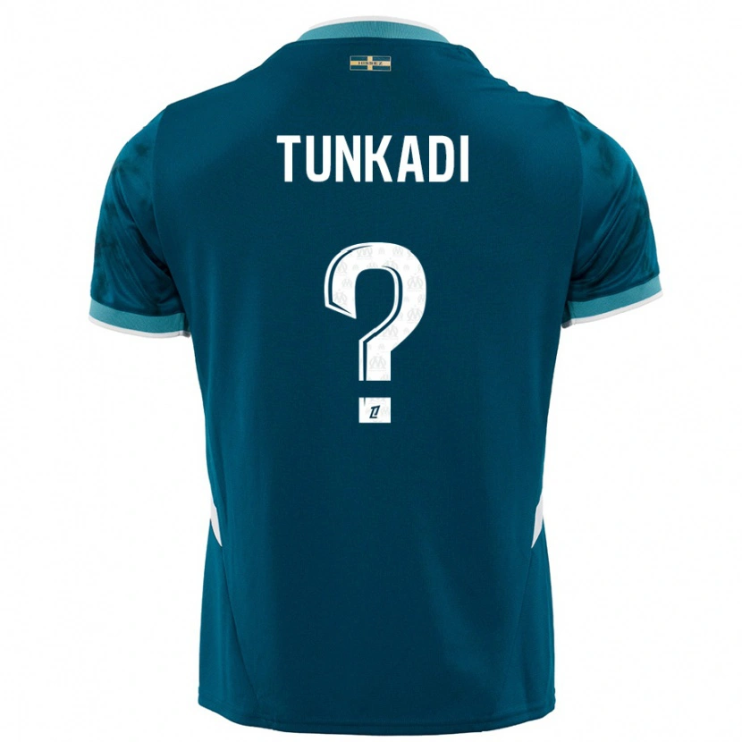 Danxen Mann Alexandre Tunkadi #0 Turkis Blå Bortetrøye Drakt Trøye 2024/25 Skjorter T-Skjorte