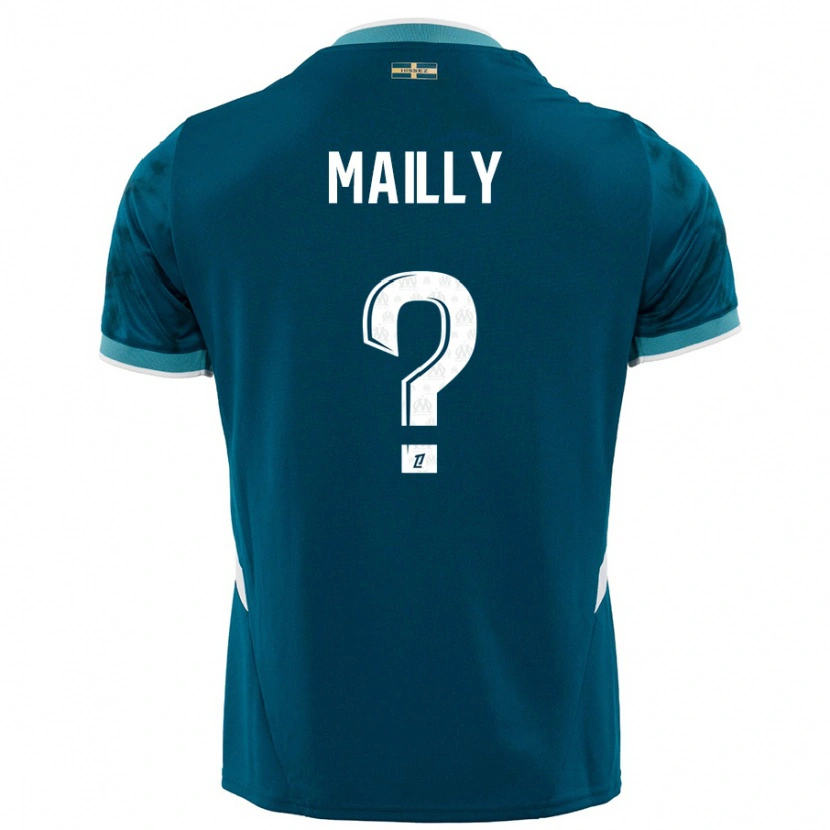 Danxen Mann Evan Mailly #0 Turkis Blå Bortetrøye Drakt Trøye 2024/25 Skjorter T-Skjorte