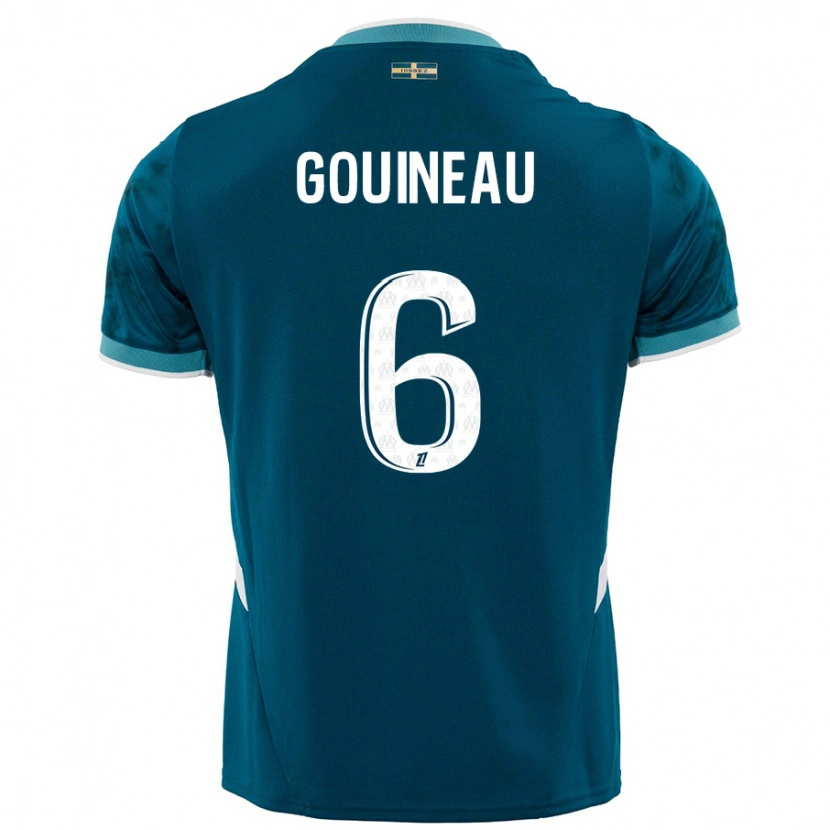Danxen Mann Coline Gouineau #6 Turkis Blå Bortetrøye Drakt Trøye 2024/25 Skjorter T-Skjorte