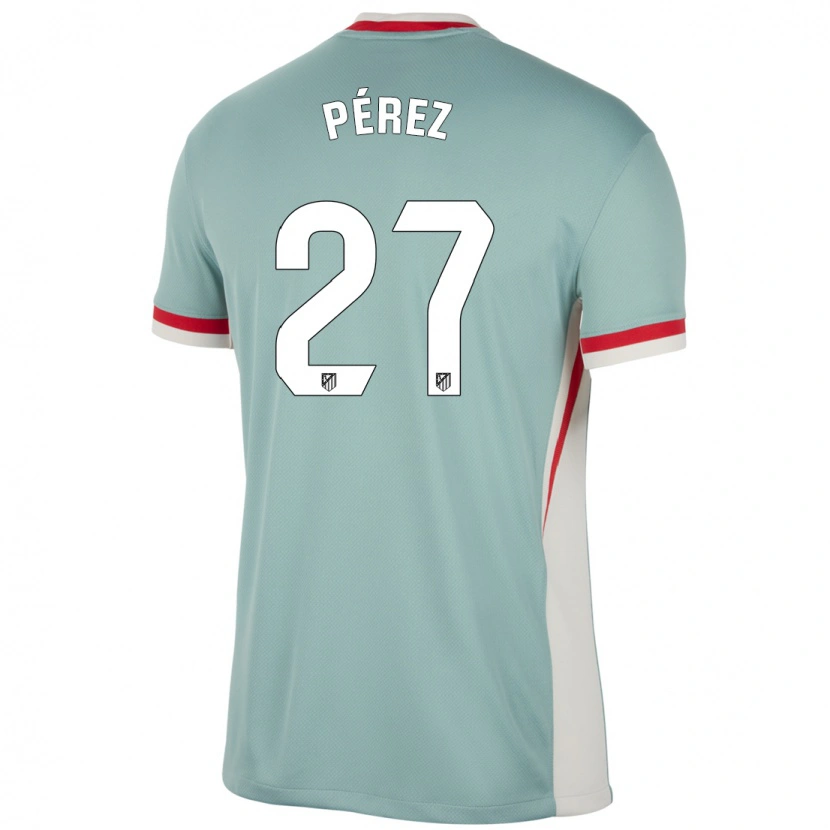 Danxen Mann Noé Pérez #27 Lys Beige Blå Bortetrøye Drakt Trøye 2024/25 Skjorter T-Skjorte