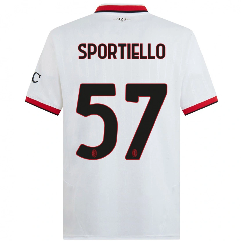Danxen Mann Marco Sportiello #57 Hvit Svart Rød Bortetrøye Drakt Trøye 2024/25 Skjorter T-Skjorte