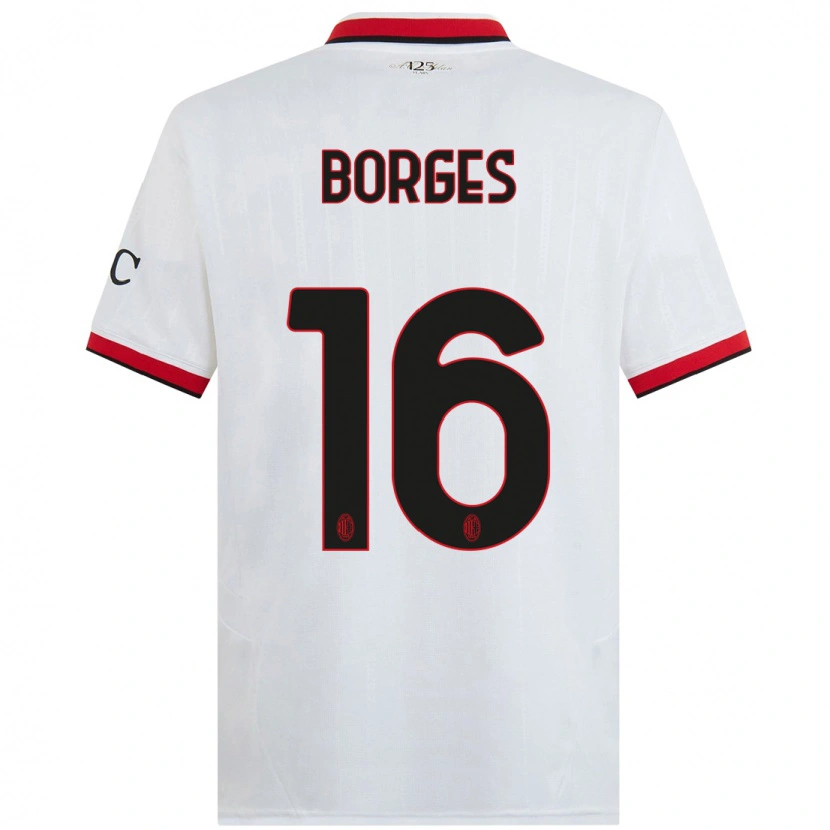 Danxen Mann Lenny Borges #16 Hvit Svart Rød Bortetrøye Drakt Trøye 2024/25 Skjorter T-Skjorte