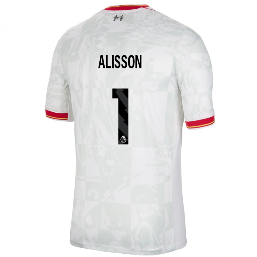 Danxen Mann Alisson #1 Hvit Rød Svart Tredje Sett Drakt Trøye 2024/25 Skjorter T-Skjorte