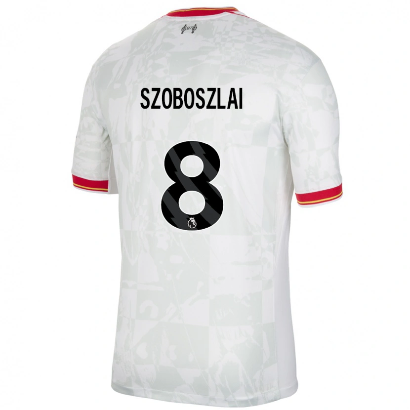 Danxen Mann Dominik Szoboszlai #8 Hvit Rød Svart Tredje Sett Drakt Trøye 2024/25 Skjorter T-Skjorte