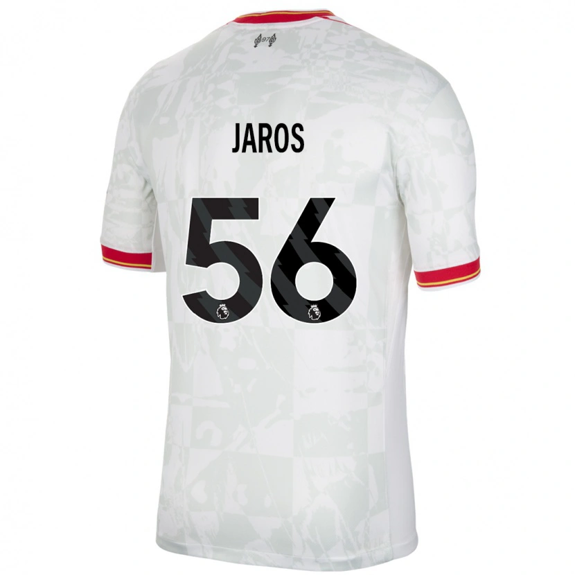 Danxen Mann Vitezslav Jaros #56 Hvit Rød Svart Tredje Sett Drakt Trøye 2024/25 Skjorter T-Skjorte