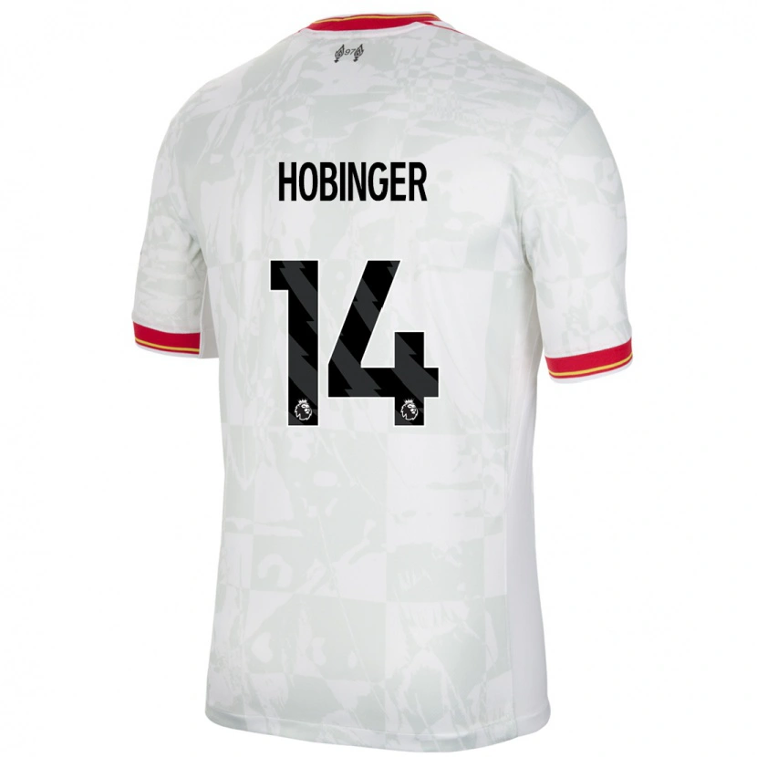 Danxen Mann Marie Höbinger #14 Hvit Rød Svart Tredje Sett Drakt Trøye 2024/25 Skjorter T-Skjorte