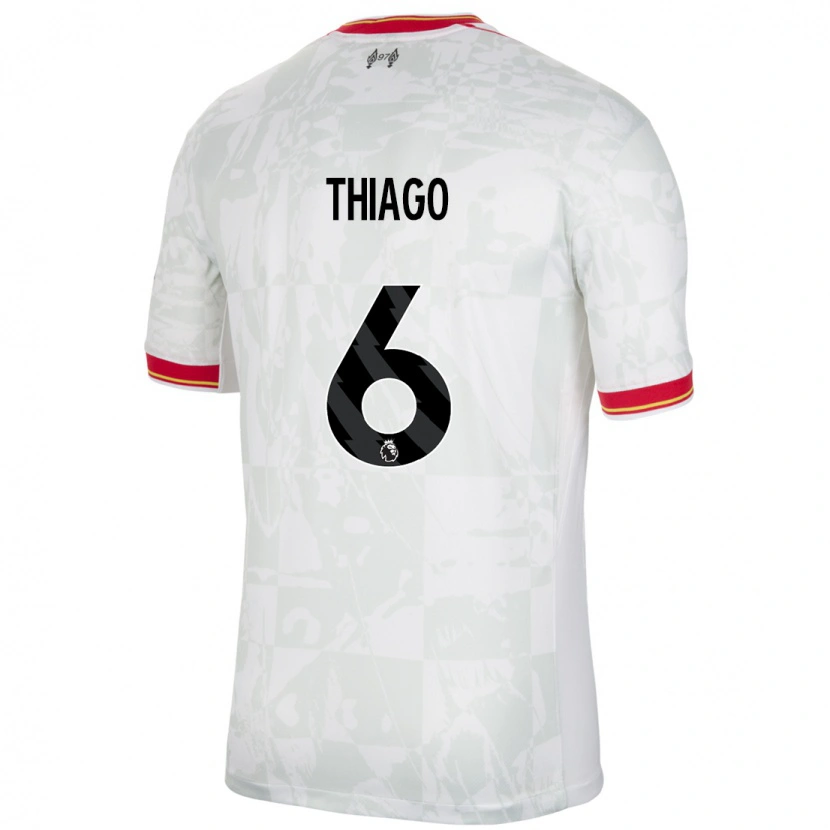 Danxen Mann Thiago #6 Hvit Rød Svart Tredje Sett Drakt Trøye 2024/25 Skjorter T-Skjorte