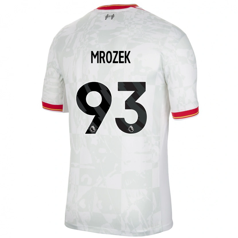 Danxen Mann Fabian Mrozek #93 Hvit Rød Svart Tredje Sett Drakt Trøye 2024/25 Skjorter T-Skjorte