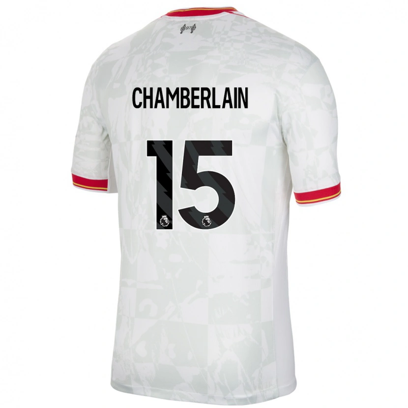 Danxen Mann Alex Oxlade Chamberlain #15 Hvit Rød Svart Tredje Sett Drakt Trøye 2024/25 Skjorter T-Skjorte