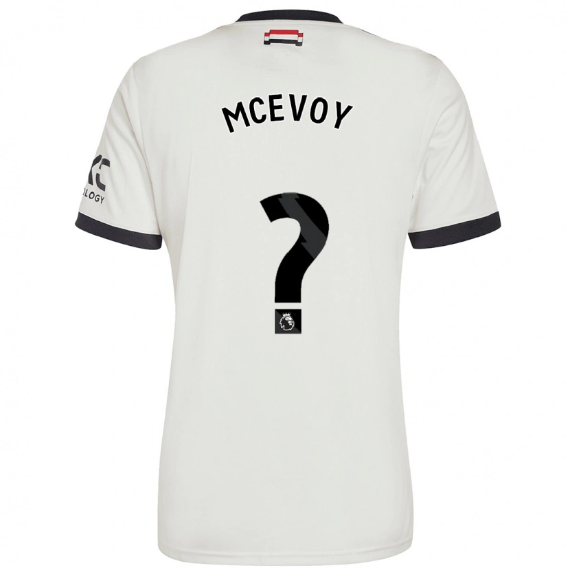 Danxen Mann Jay Mcevoy #0 Off White Tredje Sett Drakt Trøye 2024/25 Skjorter T-Skjorte