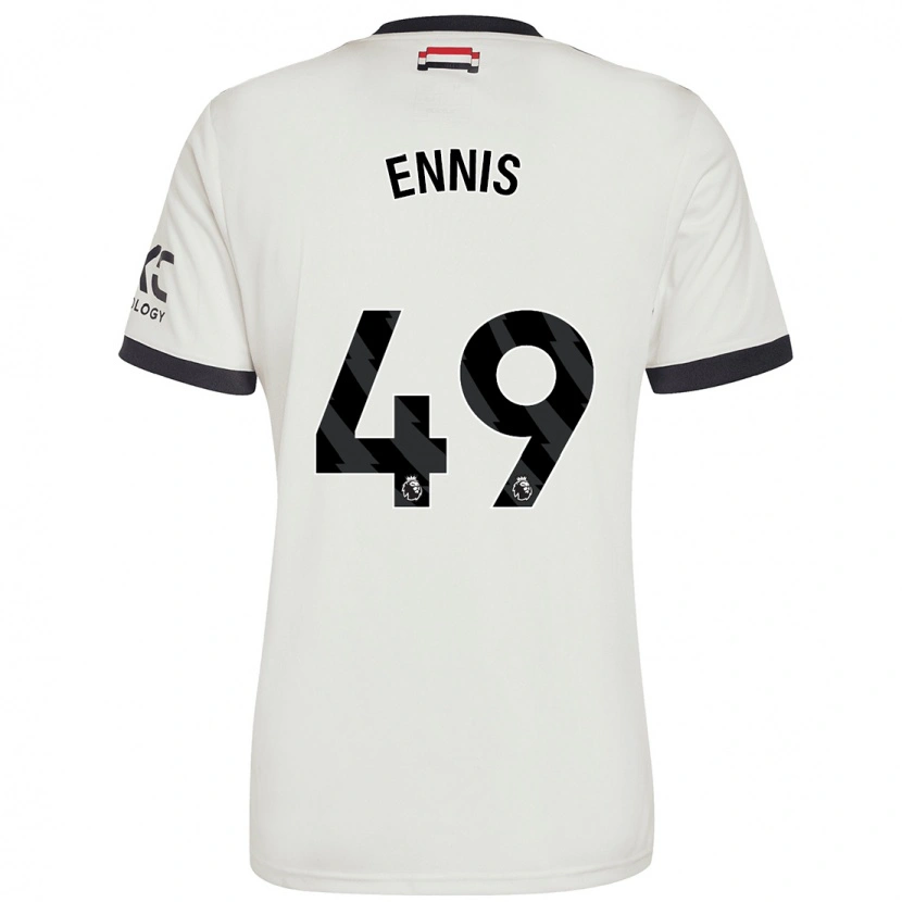 Danxen Mann Ethan Ennis #49 Off White Tredje Sett Drakt Trøye 2024/25 Skjorter T-Skjorte