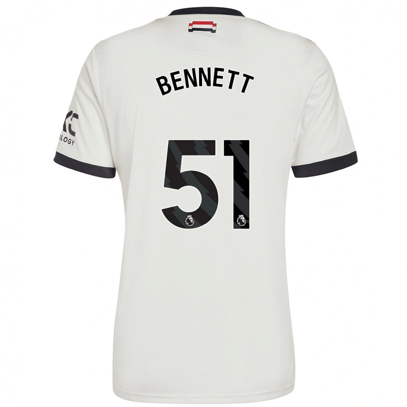 Danxen Mann Rhys Bennett #51 Off White Tredje Sett Drakt Trøye 2024/25 Skjorter T-Skjorte