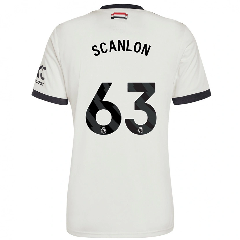 Danxen Mann James Scanlon #63 Off White Tredje Sett Drakt Trøye 2024/25 Skjorter T-Skjorte