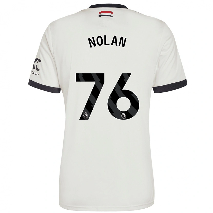Danxen Mann James Nolan #76 Off White Tredje Sett Drakt Trøye 2024/25 Skjorter T-Skjorte