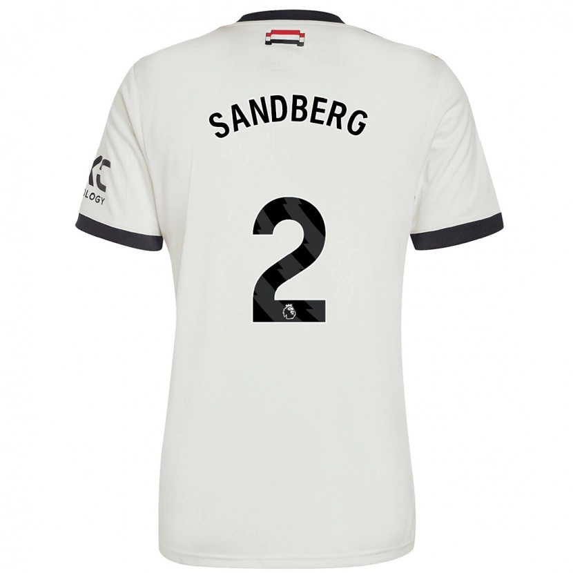Danxen Mann Anna Sandberg #2 Off White Tredje Sett Drakt Trøye 2024/25 Skjorter T-Skjorte