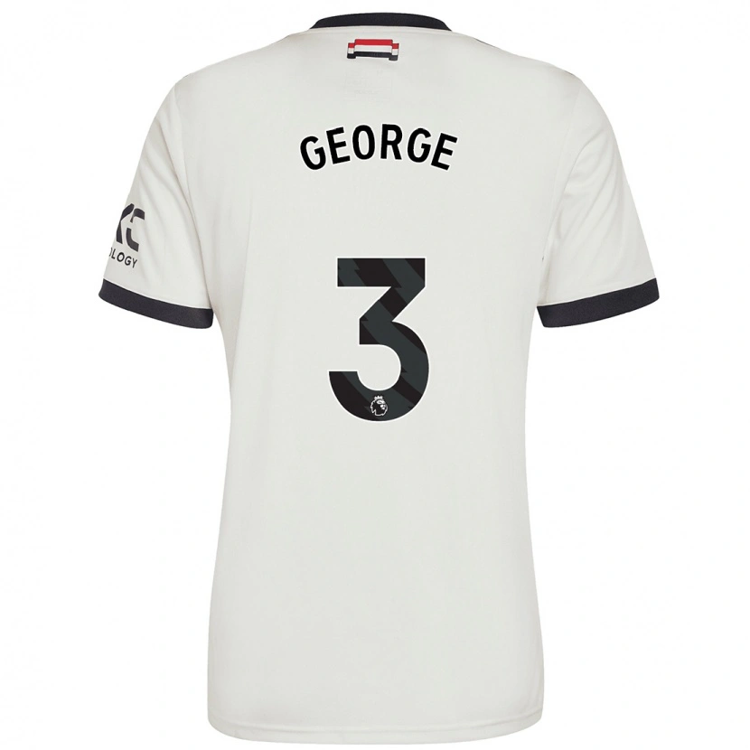 Danxen Mann Gabby George #3 Off White Tredje Sett Drakt Trøye 2024/25 Skjorter T-Skjorte