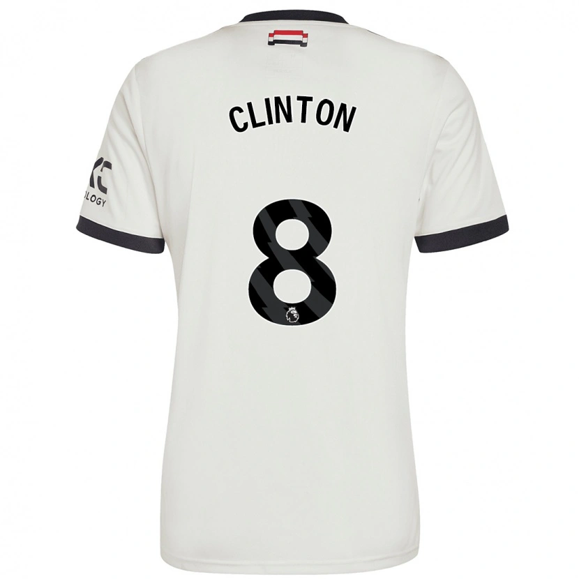 Danxen Mann Grace Clinton #8 Off White Tredje Sett Drakt Trøye 2024/25 Skjorter T-Skjorte