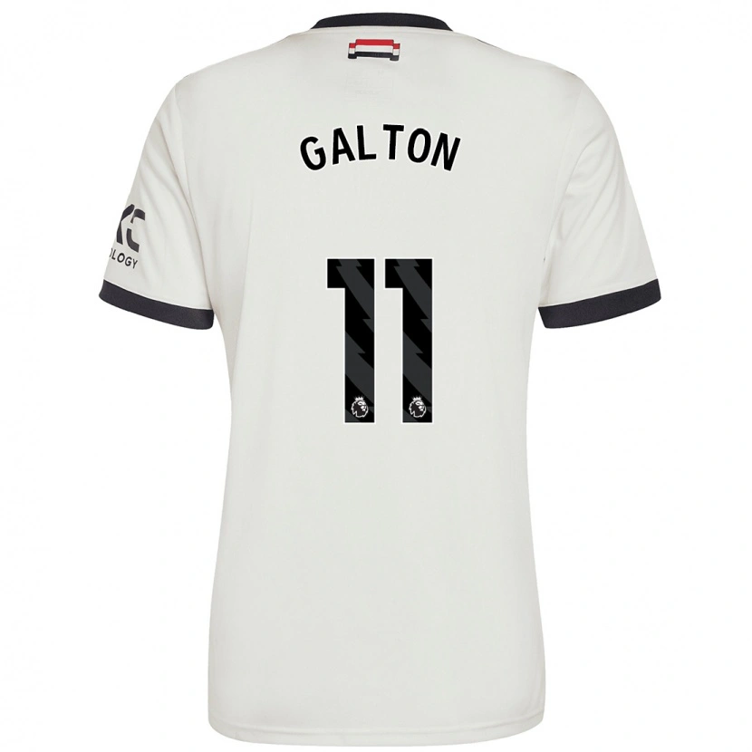 Danxen Mann Leah Galton #11 Off White Tredje Sett Drakt Trøye 2024/25 Skjorter T-Skjorte