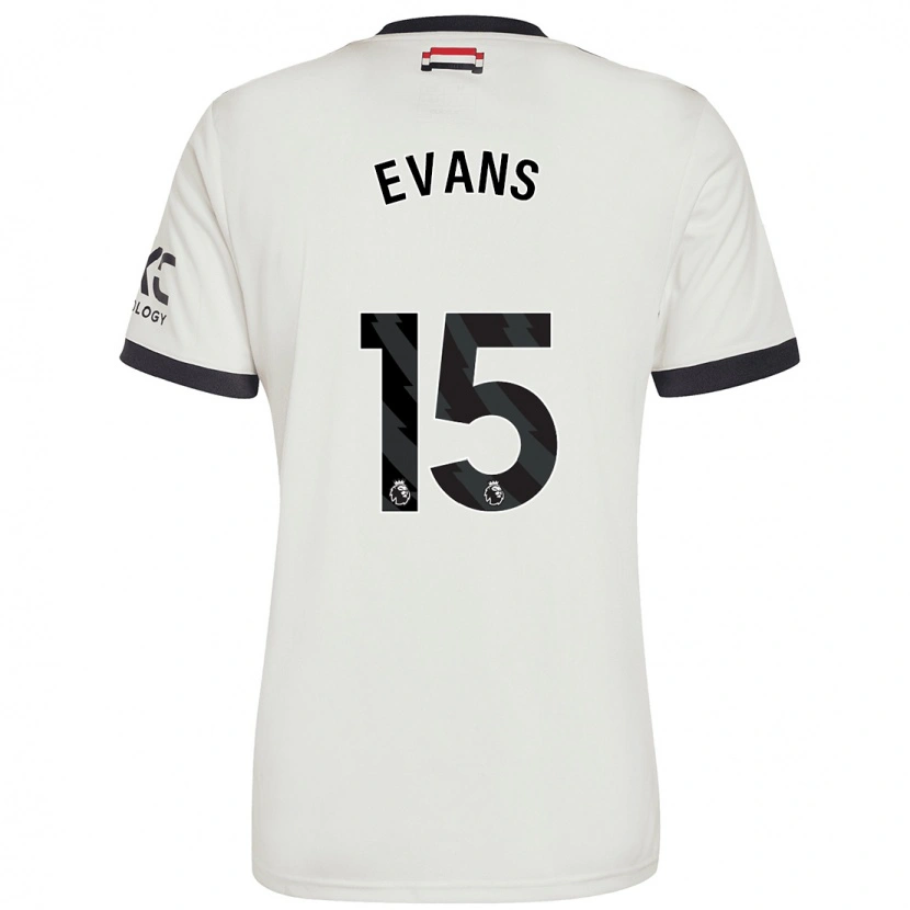 Danxen Mann Gemma Evans #15 Off White Tredje Sett Drakt Trøye 2024/25 Skjorter T-Skjorte