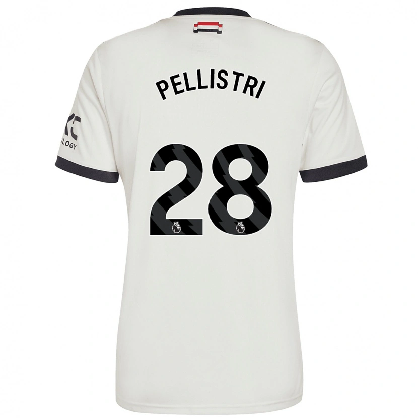 Danxen Mann Facundo Pellistri #28 Off White Tredje Sett Drakt Trøye 2024/25 Skjorter T-Skjorte