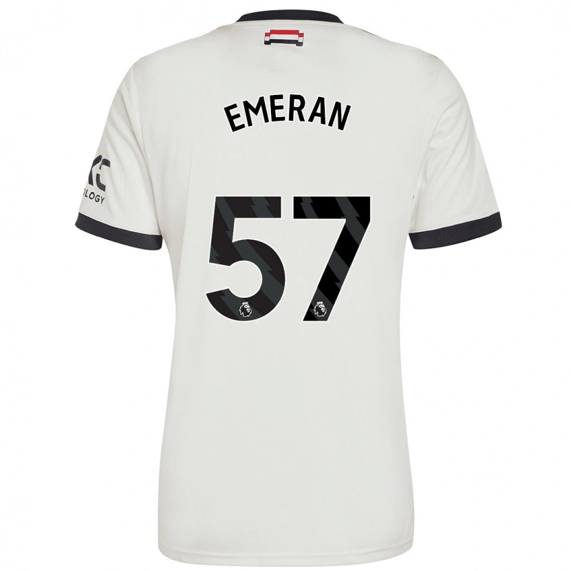 Danxen Mann Noam Emeran #57 Off White Tredje Sett Drakt Trøye 2024/25 Skjorter T-Skjorte