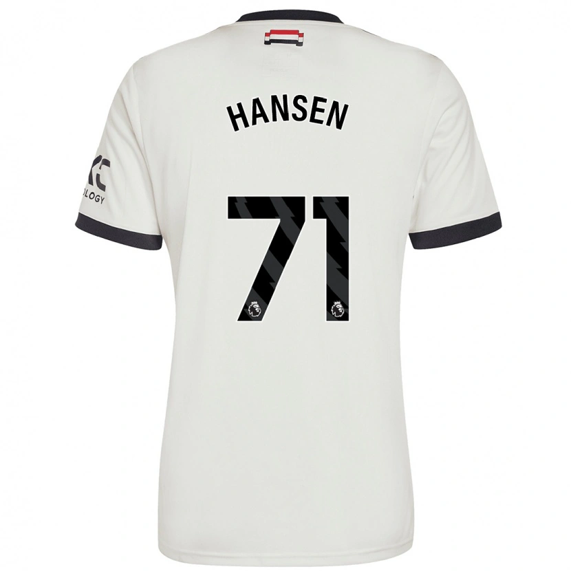 Danxen Mann Isak Hansen-Aaroen #71 Off White Tredje Sett Drakt Trøye 2024/25 Skjorter T-Skjorte
