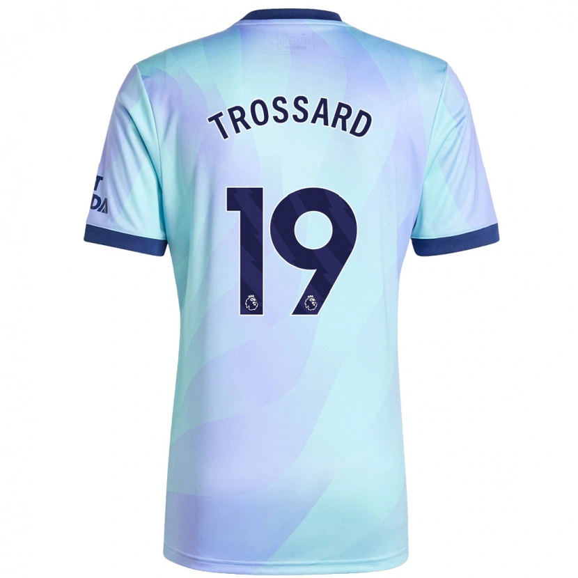 Danxen Mann Leandro Trossard #19 Aqua Tredje Sett Drakt Trøye 2024/25 Skjorter T-Skjorte