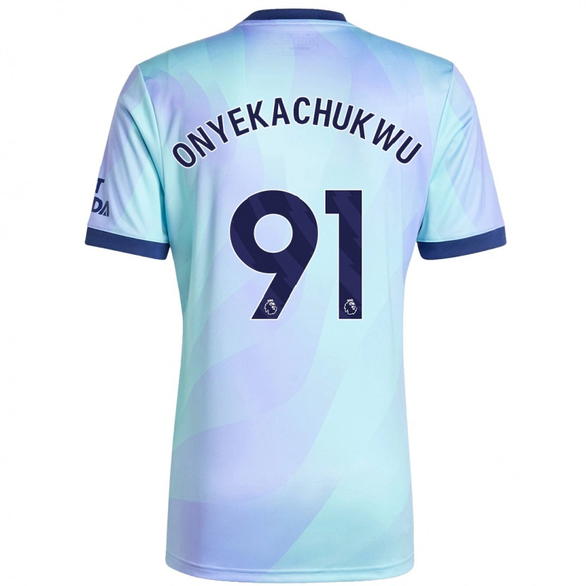 Danxen Mann Samuel Onyekachukwu #91 Aqua Tredje Sett Drakt Trøye 2024/25 Skjorter T-Skjorte