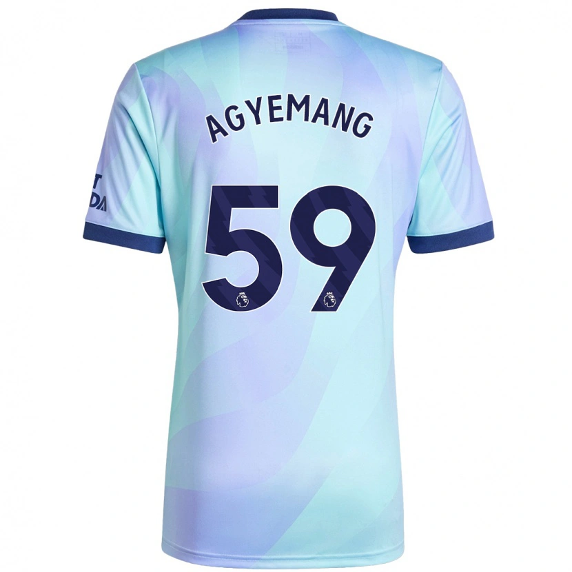 Danxen Mann Michelle Agyemang #59 Aqua Tredje Sett Drakt Trøye 2024/25 Skjorter T-Skjorte