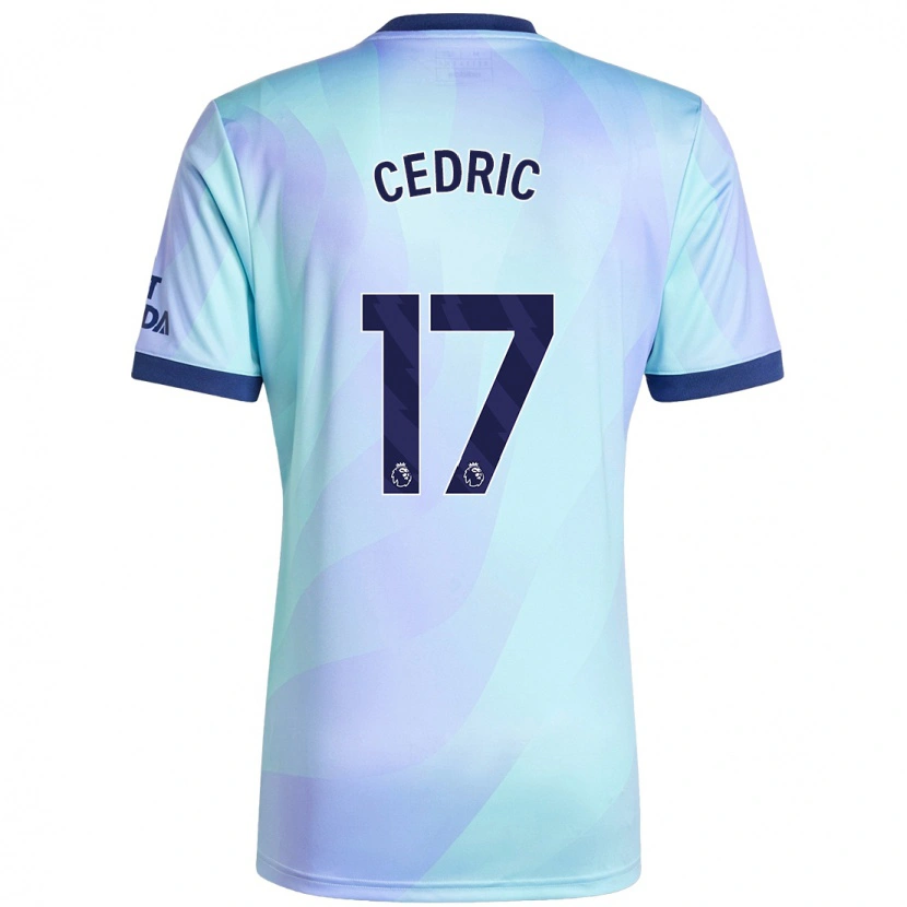 Danxen Mann Cédric Soares #17 Aqua Tredje Sett Drakt Trøye 2024/25 Skjorter T-Skjorte