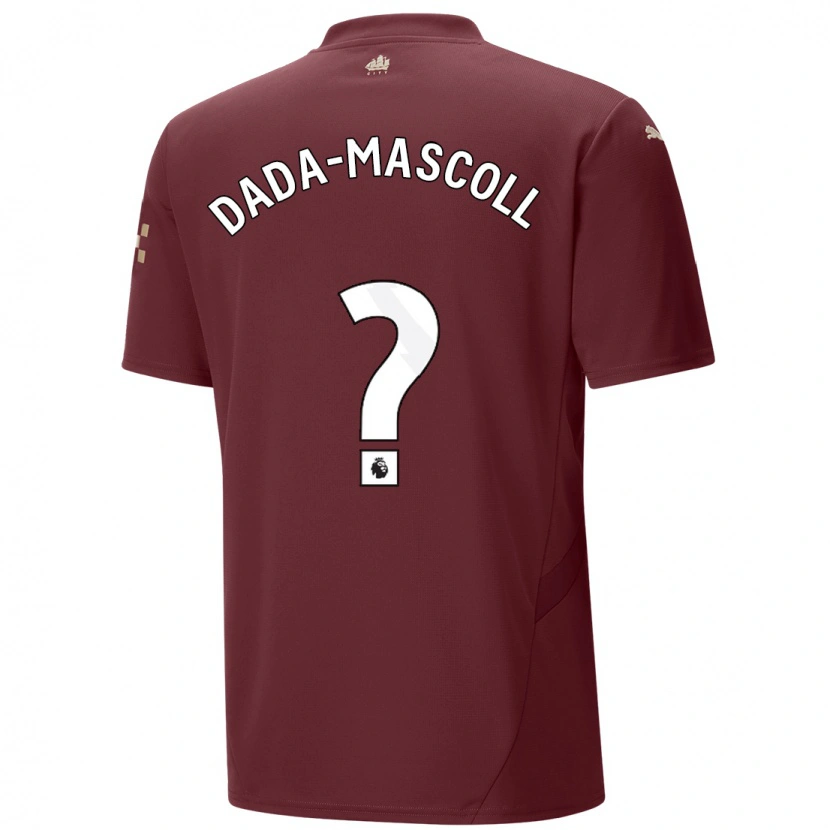 Danxen Mann Isaiah Dada-Mascoll #0 Rødbrun Tredje Sett Drakt Trøye 2024/25 Skjorter T-Skjorte