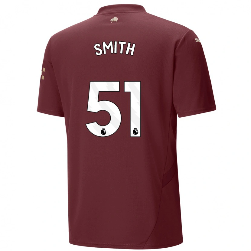 Danxen Mann Isaac Smith #51 Rødbrun Tredje Sett Drakt Trøye 2024/25 Skjorter T-Skjorte