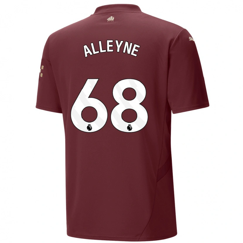 Danxen Mann Max Alleyne #68 Rødbrun Tredje Sett Drakt Trøye 2024/25 Skjorter T-Skjorte