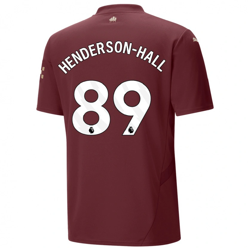 Danxen Mann Matty Henderson-Hall #89 Rødbrun Tredje Sett Drakt Trøye 2024/25 Skjorter T-Skjorte