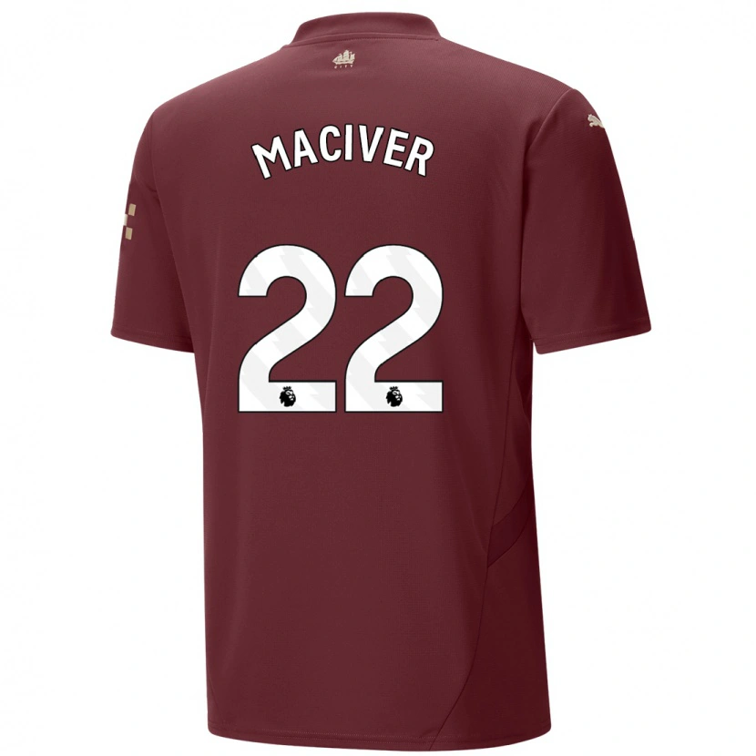 Danxen Mann Sandy Maciver #22 Rødbrun Tredje Sett Drakt Trøye 2024/25 Skjorter T-Skjorte