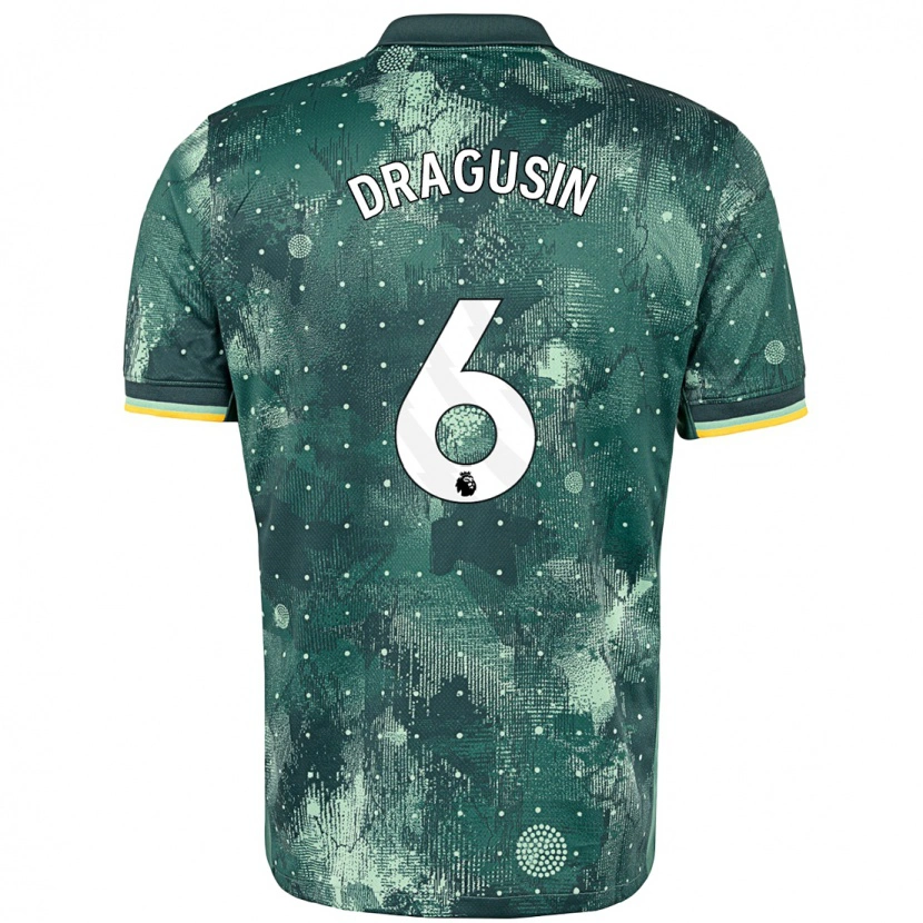 Danxen Mann Radu Drăgușin #6 Mintgrønn Tredje Sett Drakt Trøye 2024/25 Skjorter T-Skjorte