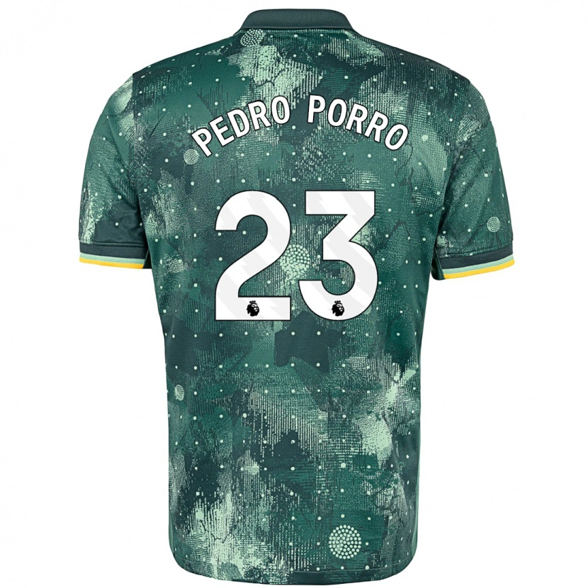 Danxen Mann Pedro Porro #23 Mintgrønn Tredje Sett Drakt Trøye 2024/25 Skjorter T-Skjorte