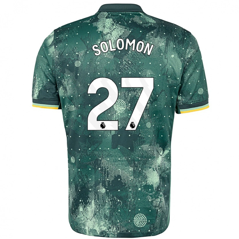 Danxen Mann Manor Solomon #27 Mintgrønn Tredje Sett Drakt Trøye 2024/25 Skjorter T-Skjorte
