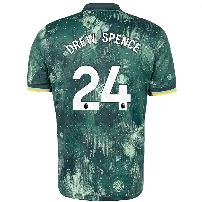 Danxen Mann Drew Spence #24 Mintgrønn Tredje Sett Drakt Trøye 2024/25 Skjorter T-Skjorte