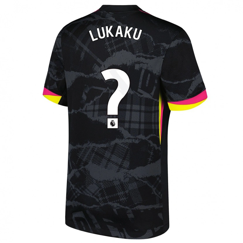 Danxen Mann Romelu Lukaku #0 Svart Rosa Tredje Sett Drakt Trøye 2024/25 Skjorter T-Skjorte